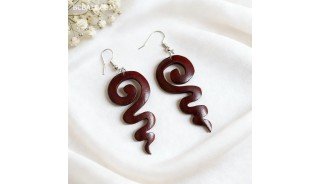 New Design Beautiful Wood Earrings by Balinese Artisans